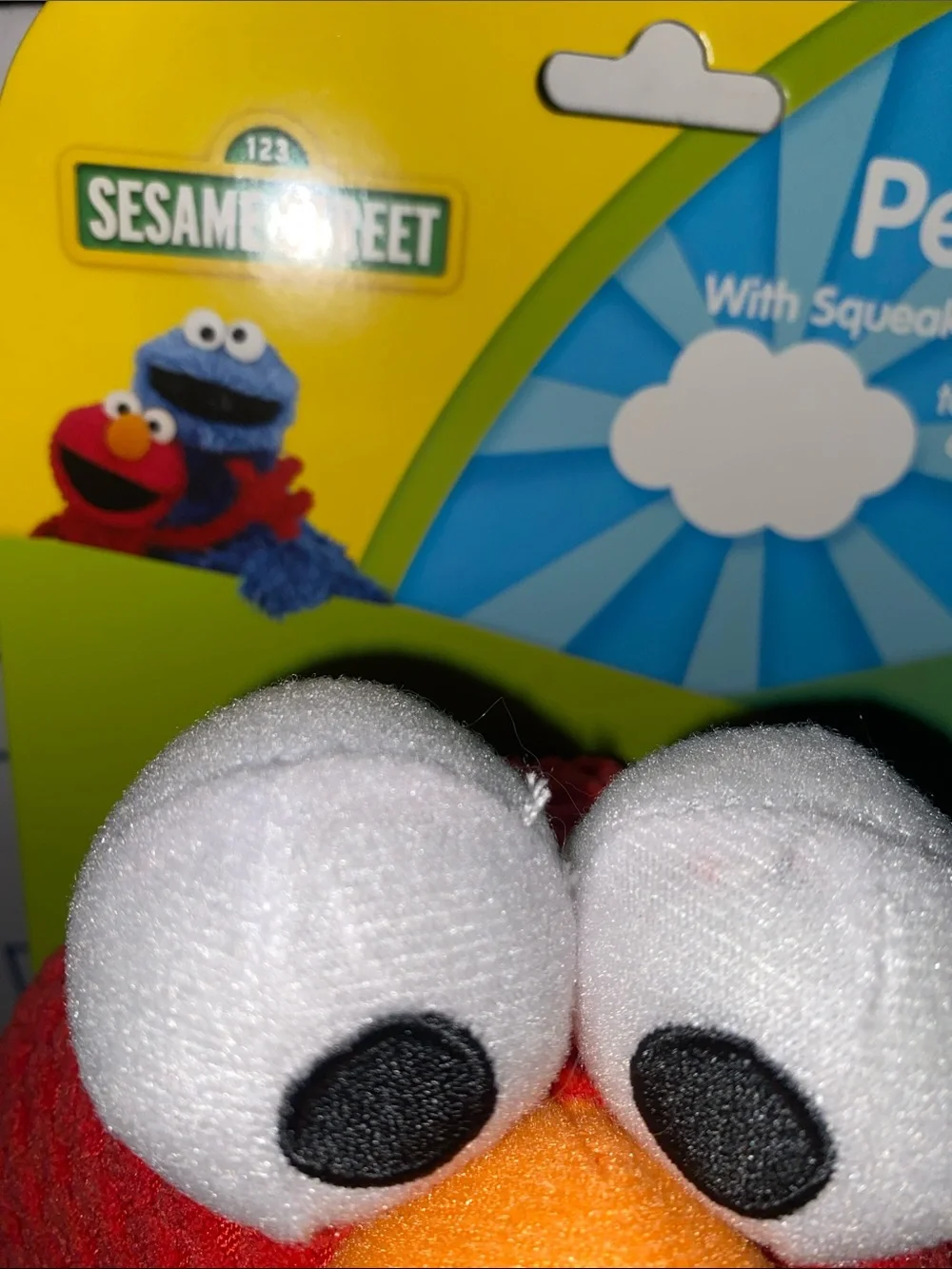 Sesame Street Elmo Plush Pet Toy - Red & Orange